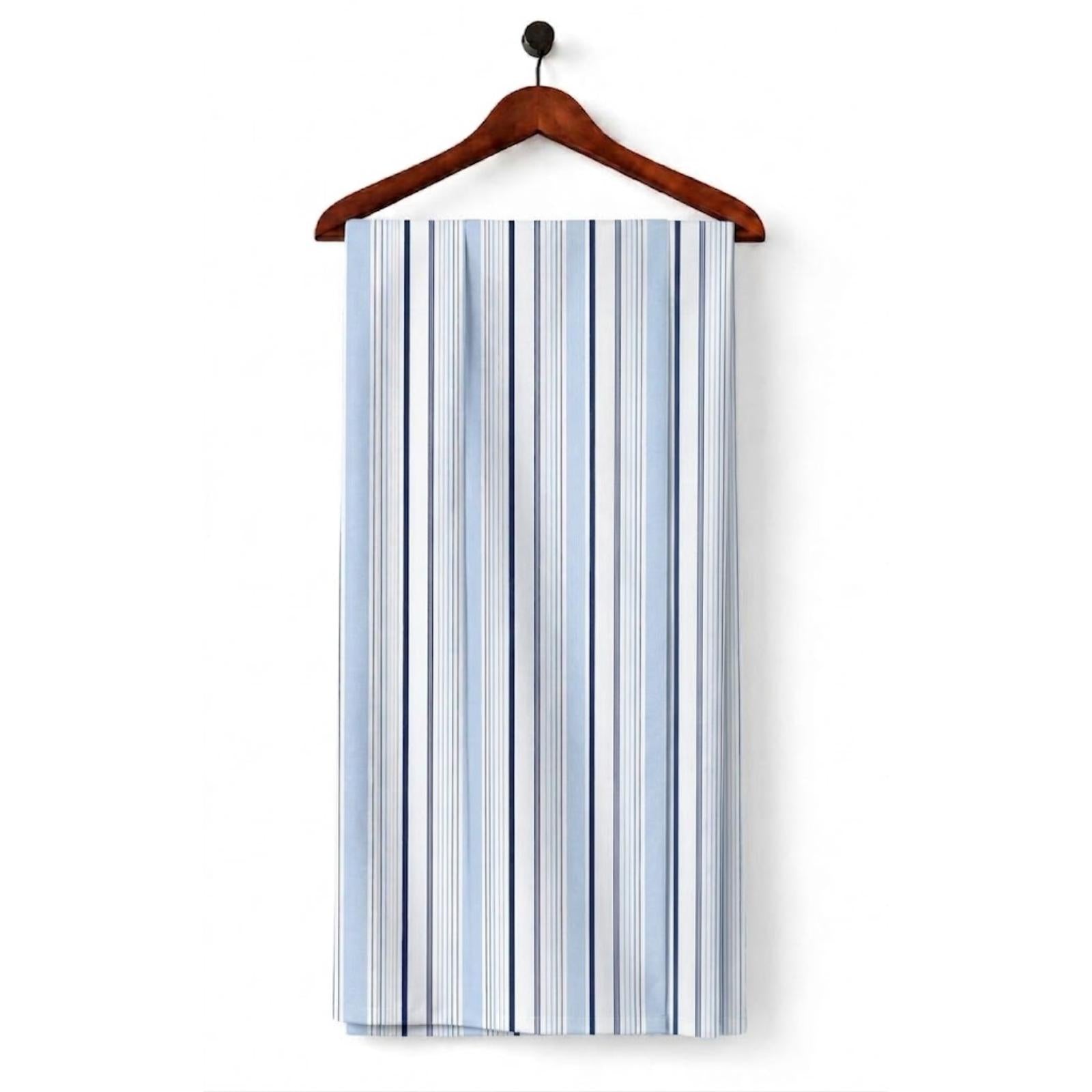 AFAS Custom Size White Multi Stripe Cotton Fabric - SKU F0043