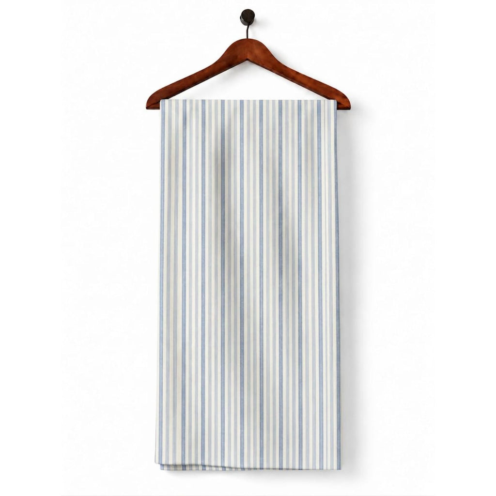 AFAS Custom Size White Sky Blue Multi Pinstripe Cotton Fabric SKU F0052