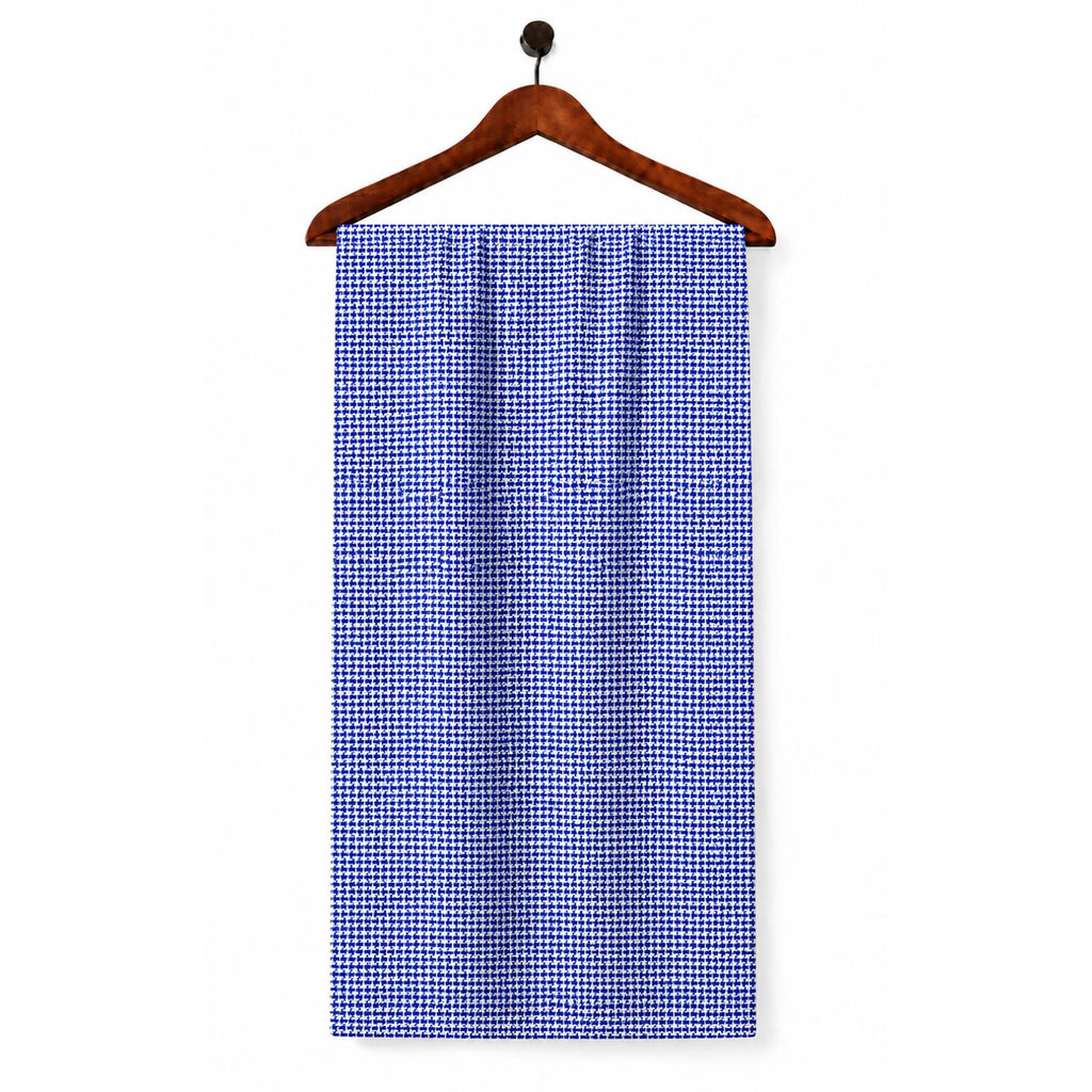 AFAS Custom Size Classic Blue Mini Check Cotton Fabric - SKU F0006