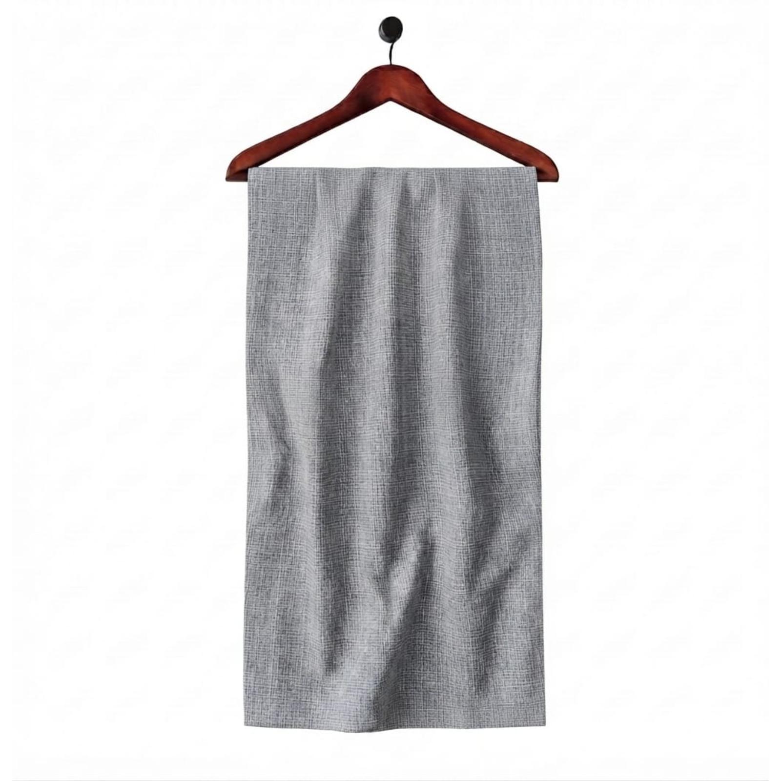 Men's Textured Mid-Grey Linen-Look Irish Cotton Fabric SKU ! 316
