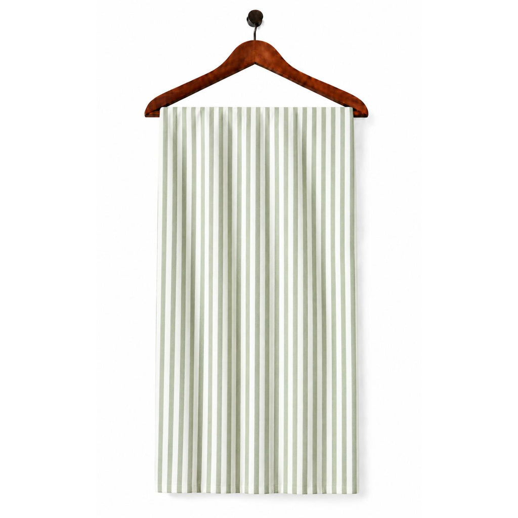 AFAS Custom Size Classic Sage Green Stripe Cotton Fabric - SKU F0007