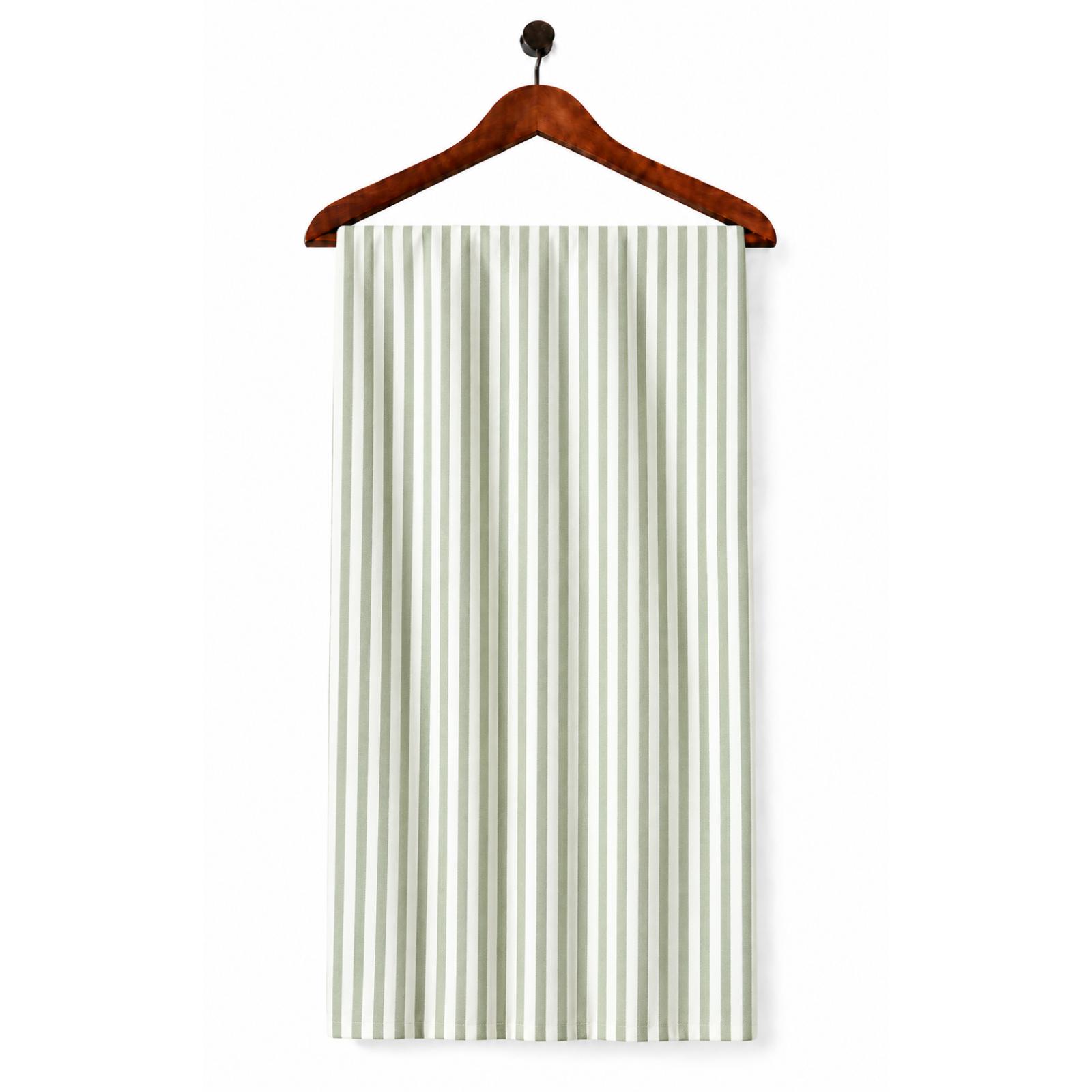 AFAS Custom Size Classic Sage Green Stripe Cotton Fabric - SKU F0007
