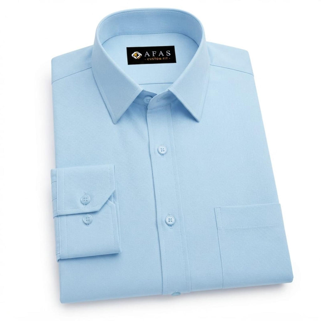 Light Blue Fine Textured Polo Cotton Fabric SKU ! 309