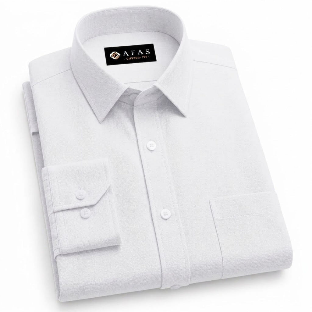 Men's Solid Light Grey Oxford Cotton Fabric SKU ! 314