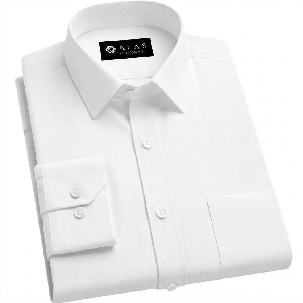 White Executive Cotton Fabric SKU ! 701