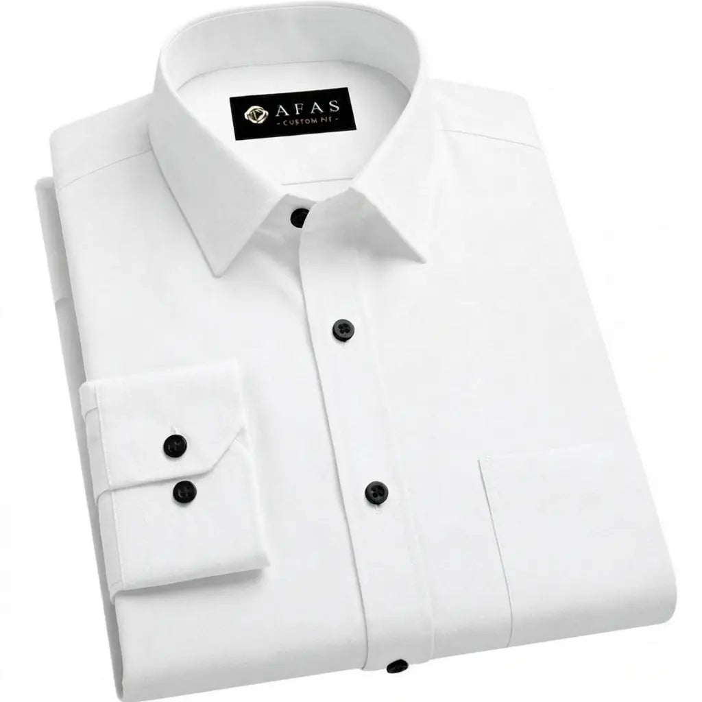 White Executive Cotton Fabric SKU ! 702