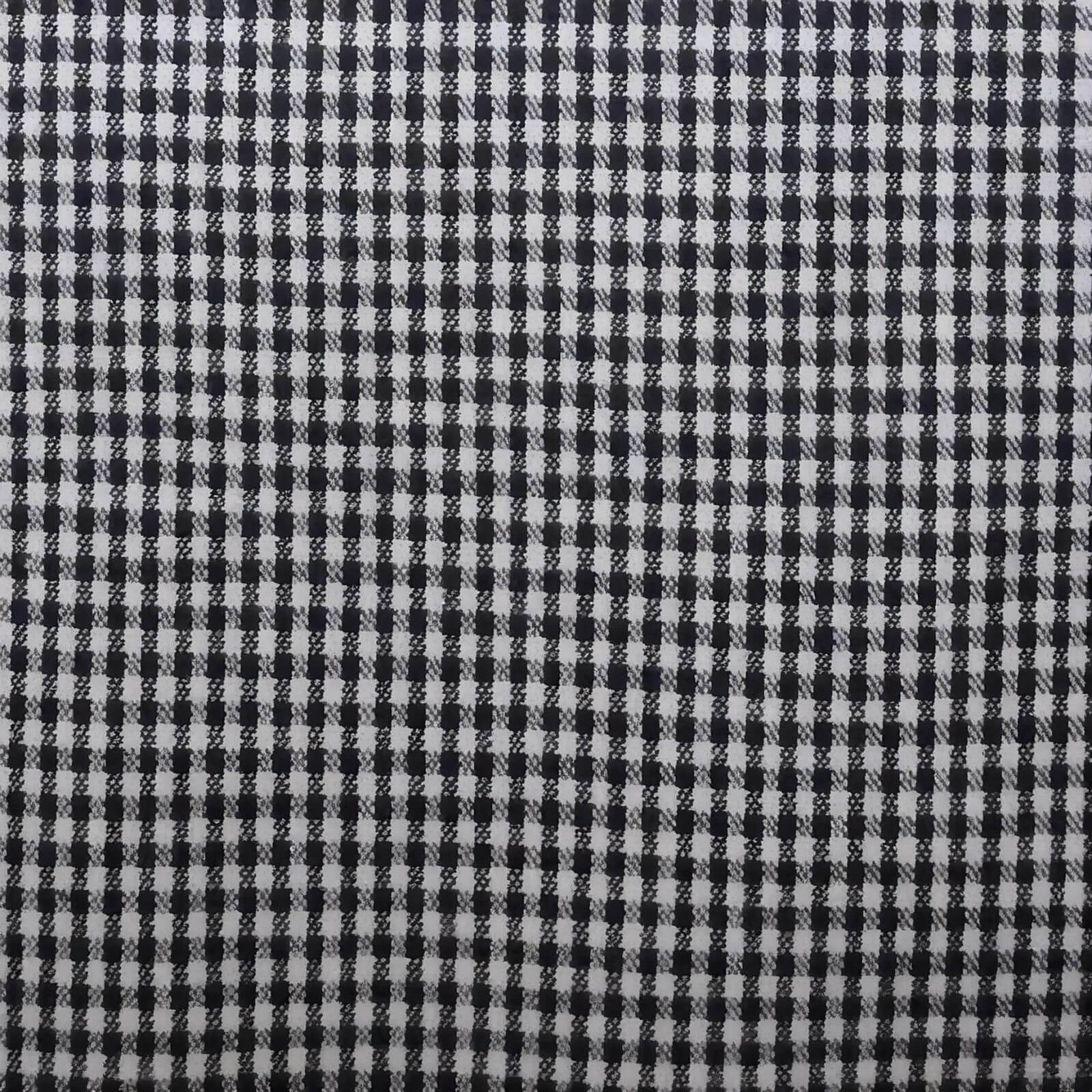AFAS Custom Size Black & White Small Check Cotton fabric - SKU F0028