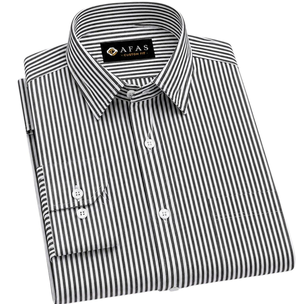 AFAS Custom Size Classic Black Stripe Cotton Fabric - SKU F0005