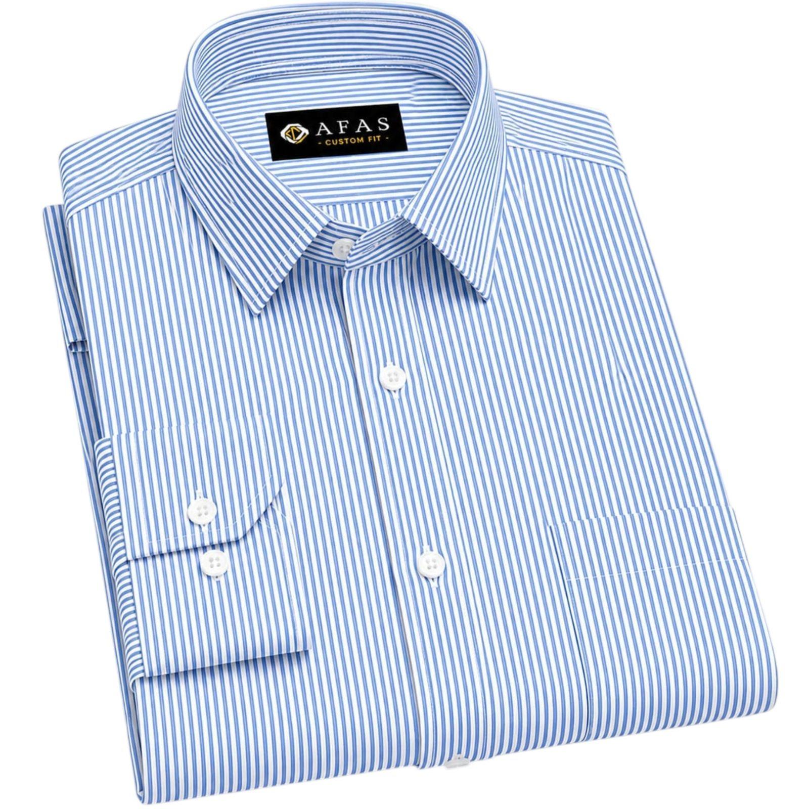 AFAS Custom Size Classic Blue Stripe Cotton Fabric - SKU F0004