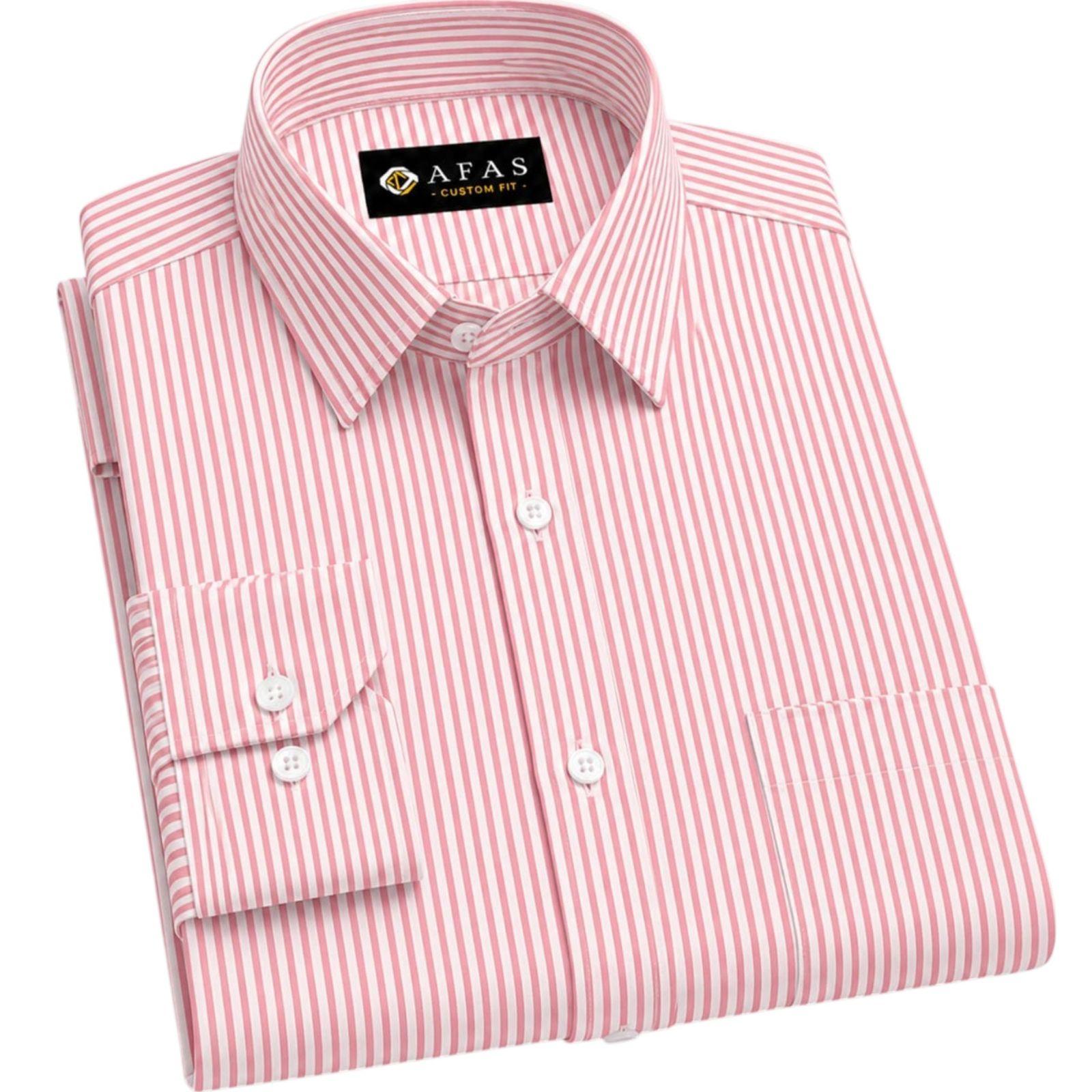 AFAS Custom Size Soft reddish & White Stripe Apparel Cotton Fabric - SKU F0003