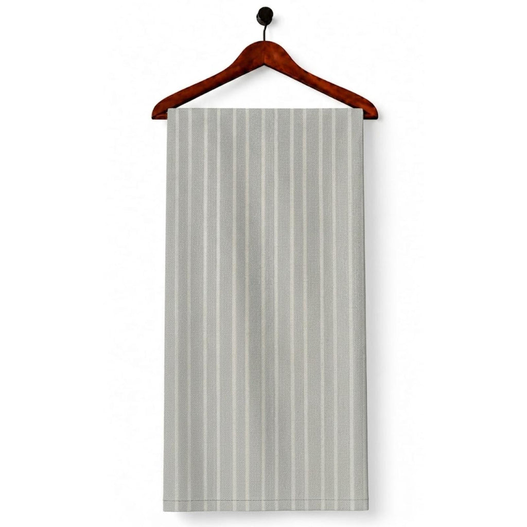 AFAS Custom Size Light Grey & White Bengal Stripe Cotton Fabric - SKU F0039